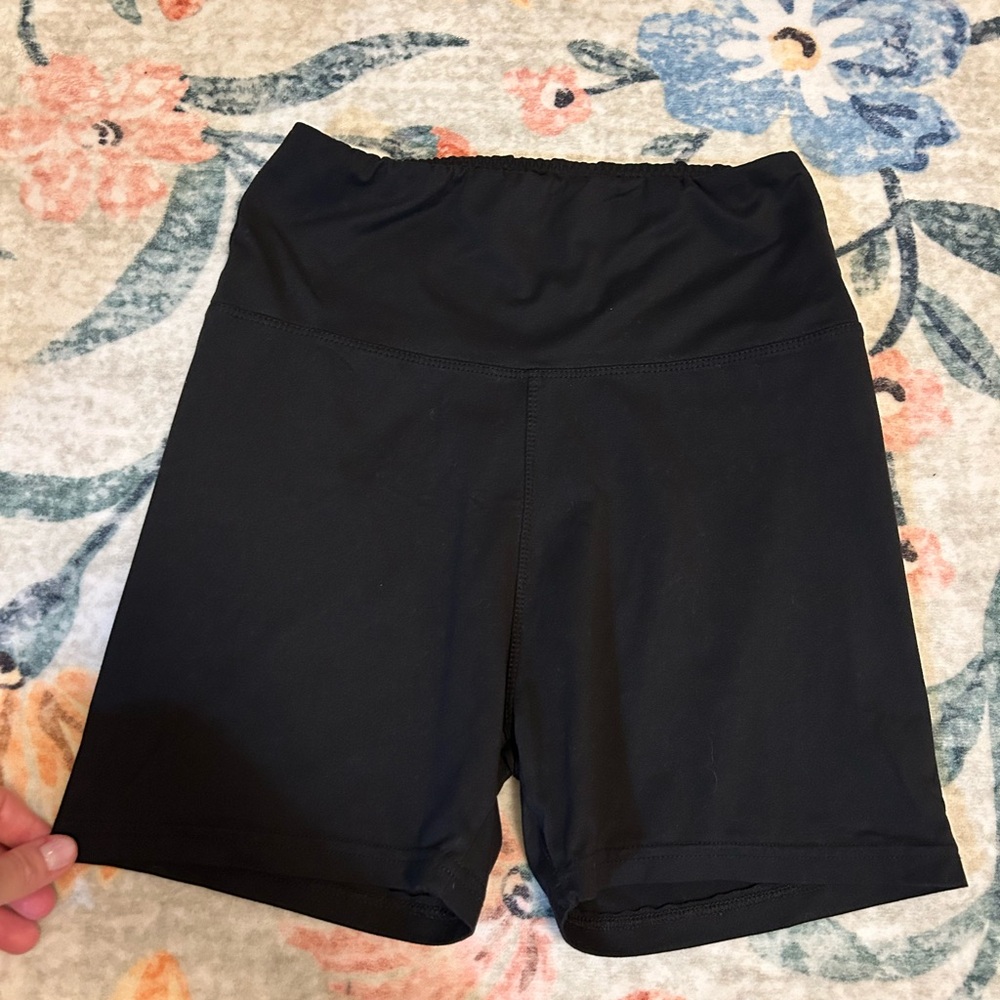 Super Soft Black Women's High-Waisted Biker Shorts